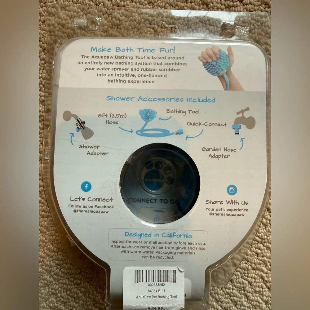 aquapaw Blue Pet Bathing Tool & Magic Coat Blue Nail Trimmer Duo